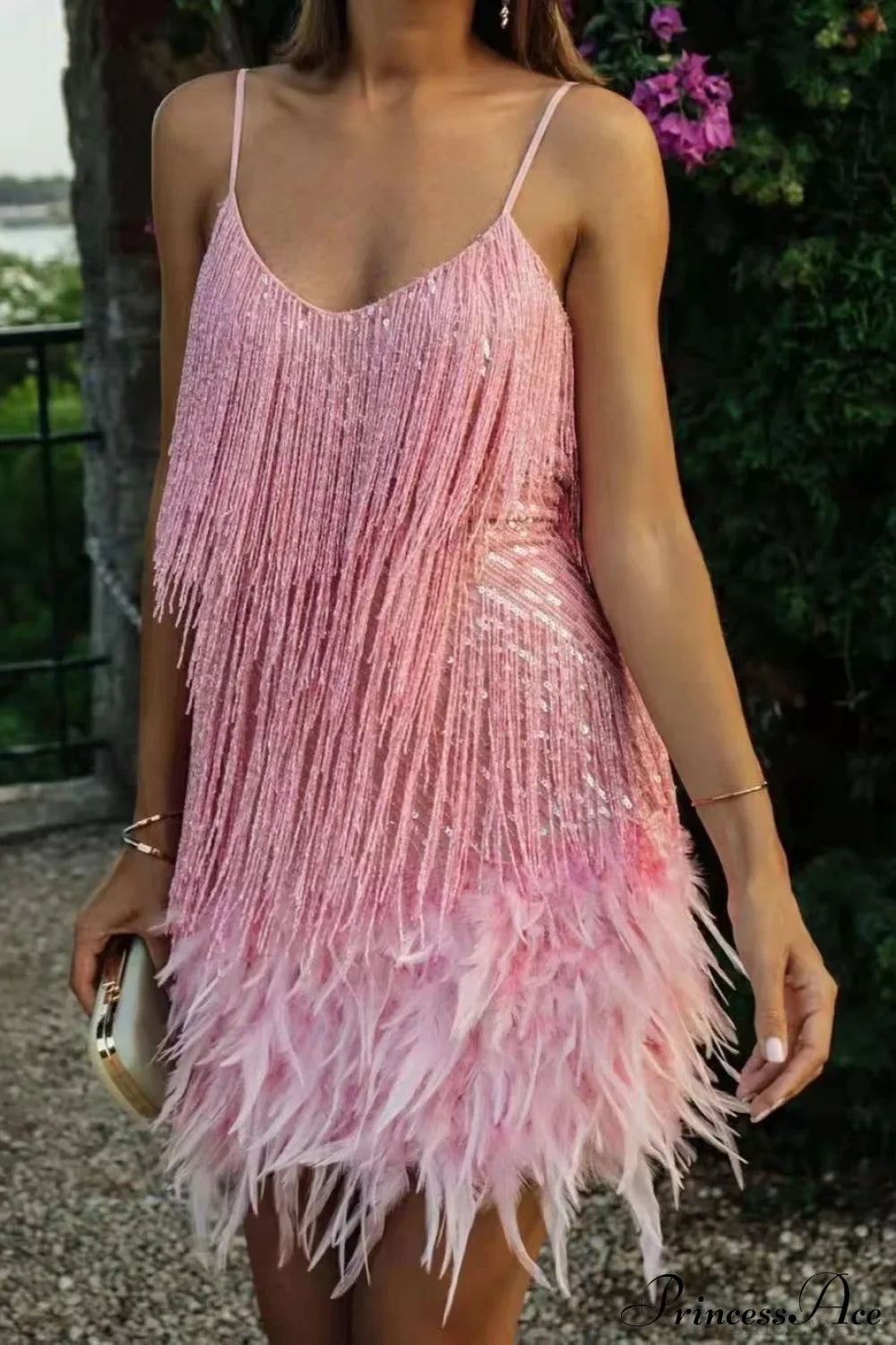 Tassel Sequin V-Neck Bodycon Party Dress image 1
