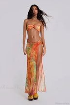 Tassel Skirt Beach Style Long Bikini Set image 1