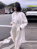 Tassel Turtleneck Irregular Button Overcoat image 4