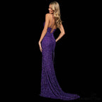 Taya Open Stylish Back Sequin Dress image 6