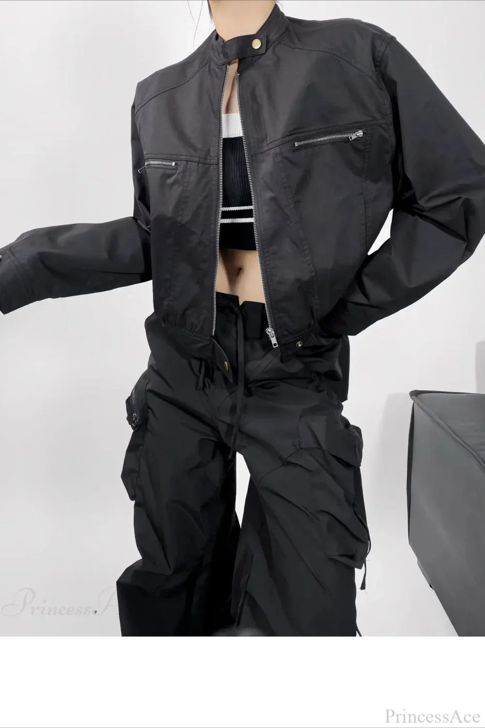 Techwear Utility Loose Casual Zip Jacket image 7