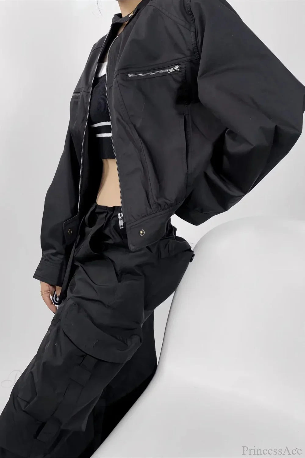 Techwear Utility Loose Casual Zip Jacket image 6