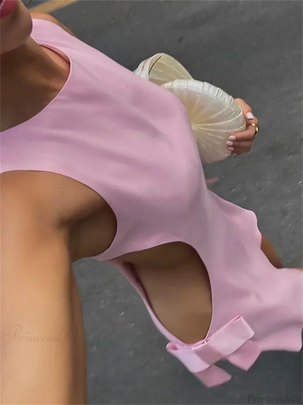 Tee Bow Zipper Patchwork Mini Dress image 3