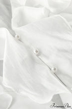 Tencel Ruffled V Neck Flared Sleeve Blouse image 4