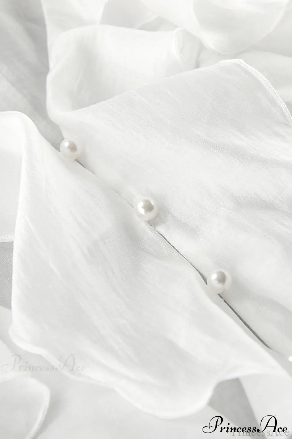 Tencel Ruffled V Neck Flared Sleeve Blouse image 4