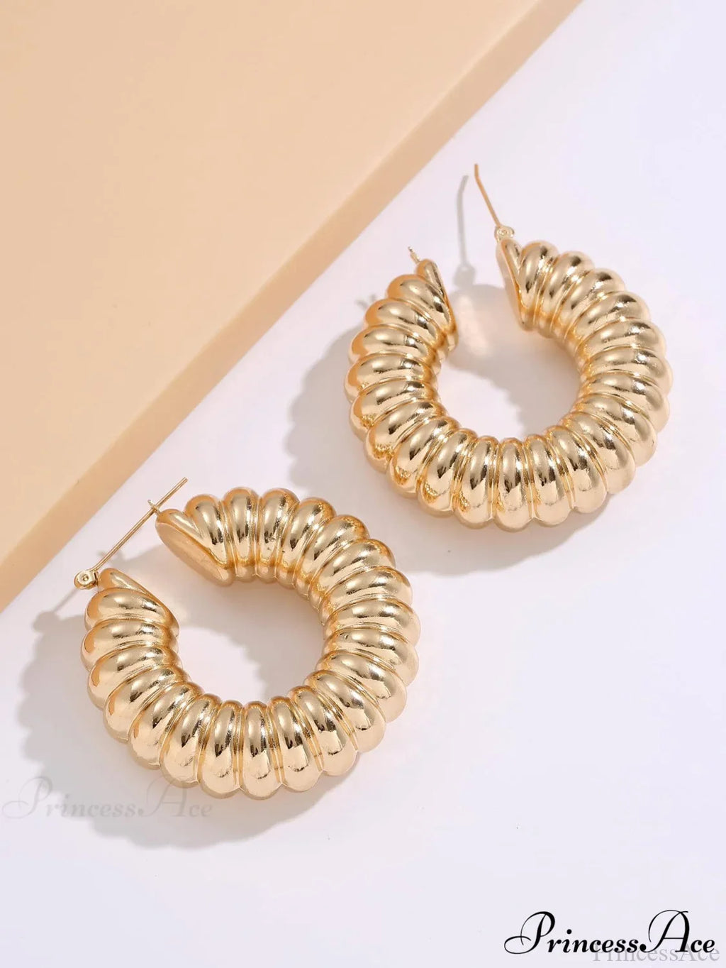 Textured Hoop Earrings For Women image 3