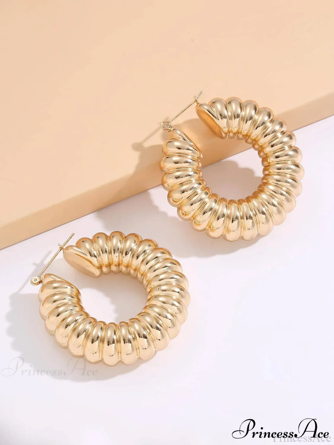 Textured Hoop Earrings For Women image 2