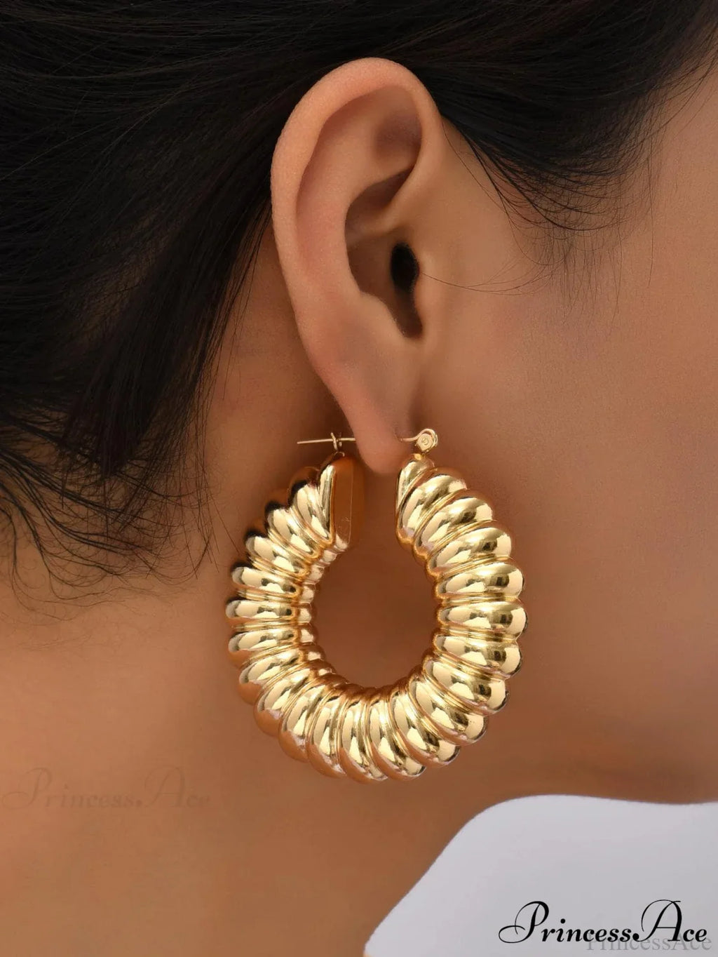 Textured Hoop Earrings For Women image 1