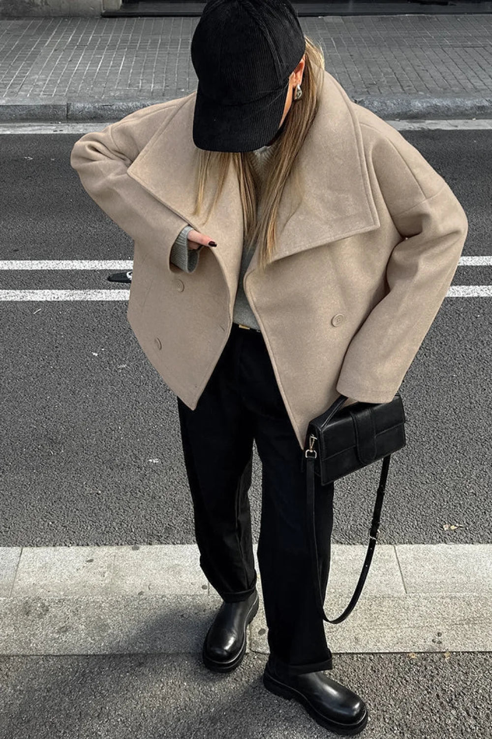 Thick Wool Blend Commuter Coat image 3