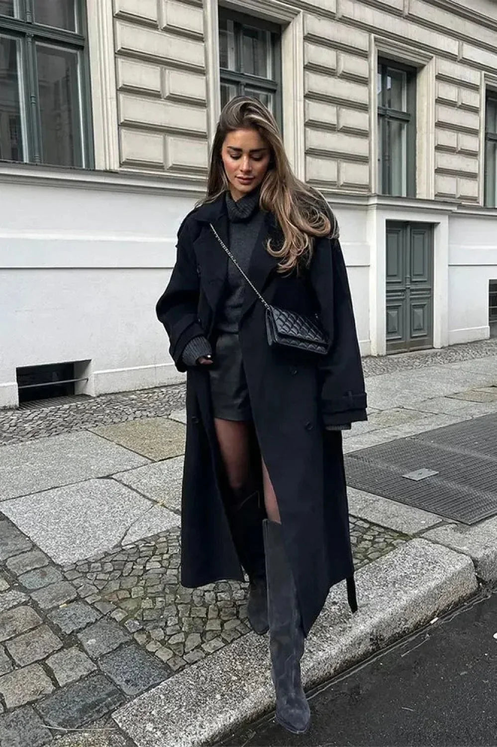 Thicken Double Button Lapel Coat image 7