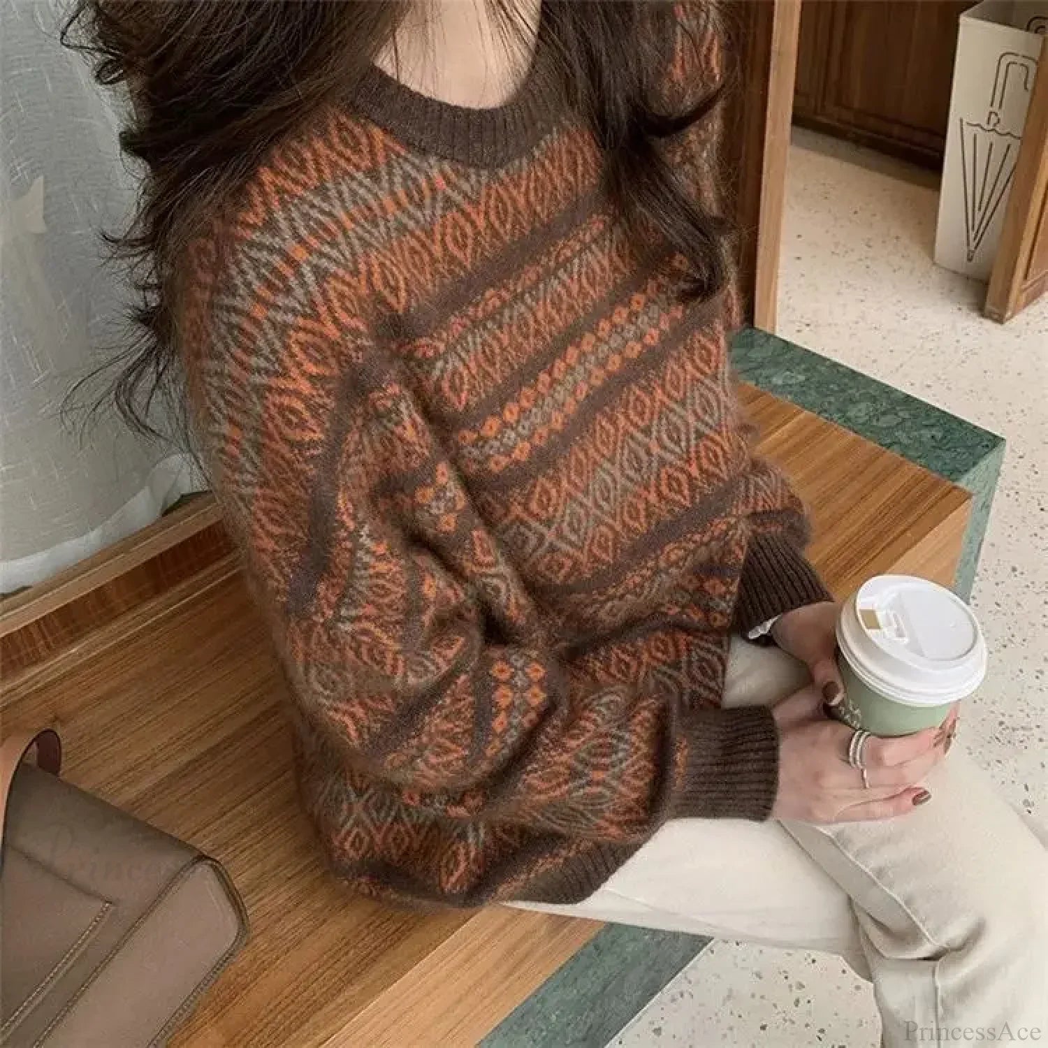 Thickened Wide Soft Retro Style Sweater image 5