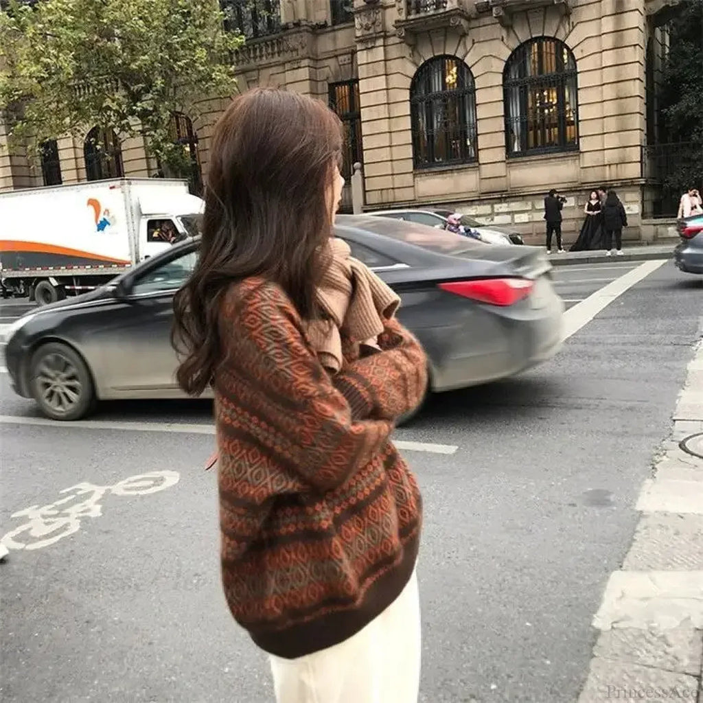 Thickened Wide Soft Retro Style Sweater image 4