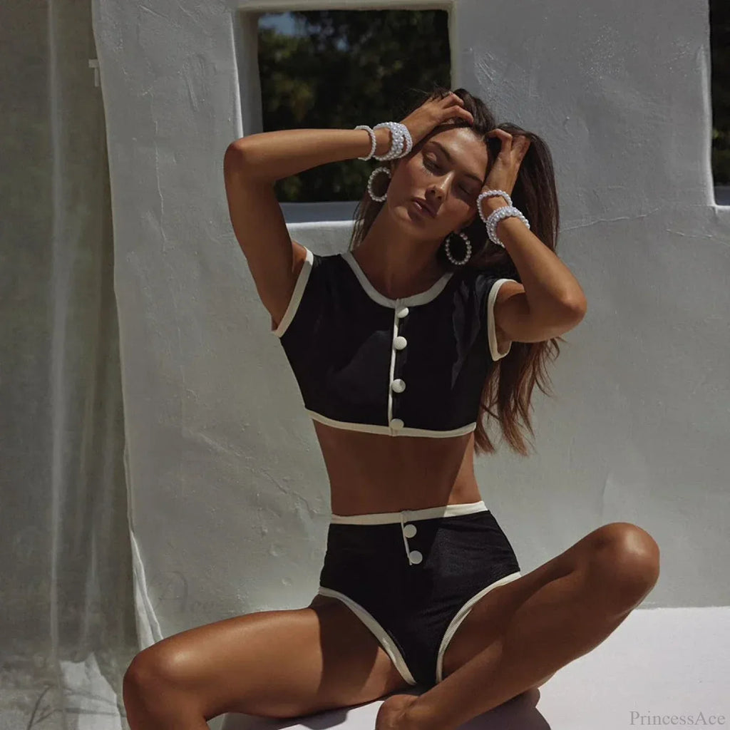 Thong Solid Bikini Set image 2