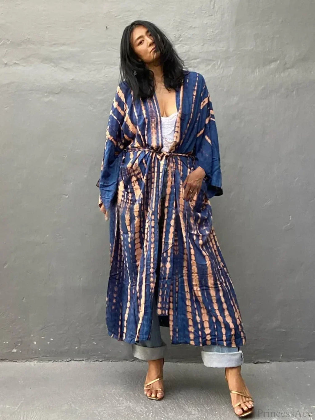 Tie Dye V-Neck Beach Cover Up image 12