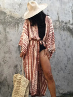 Tie Dye V-Neck Beach Cover Up image 1