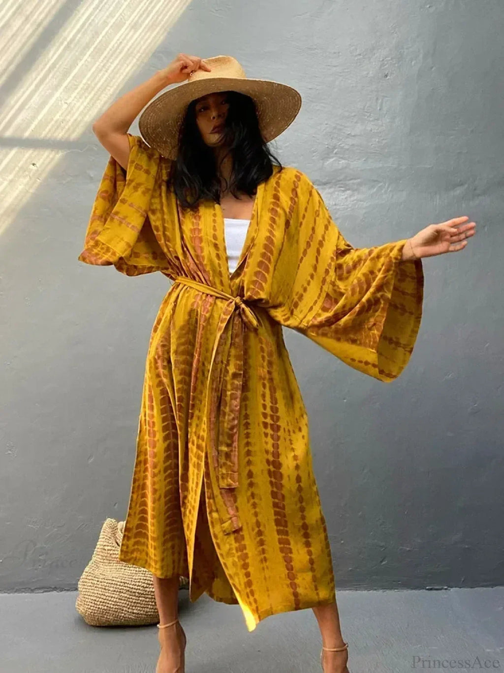 Tie Dye V-Neck Beach Cover Up image 4