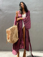 Tie Dye V-Neck Beach Cover Up image 11