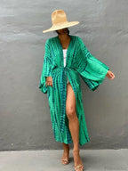 Tie Dye V-Neck Beach Cover Up image 6