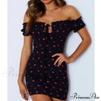 Tie Up Front Office Lady Slash Neck Printed Pencil Mini Dress image 3