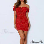 Tie Up Front Office Lady Slash Neck Printed Pencil Mini Dress image 4