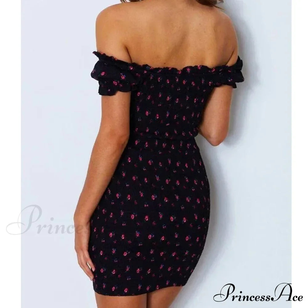 Tie Up Front Office Lady Slash Neck Printed Pencil Mini Dress image 6