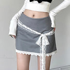 Tie-Up High Waist Retro Skirt image 1