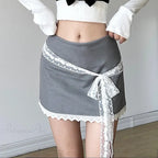 Tie-Up High Waist Retro Skirt image 3
