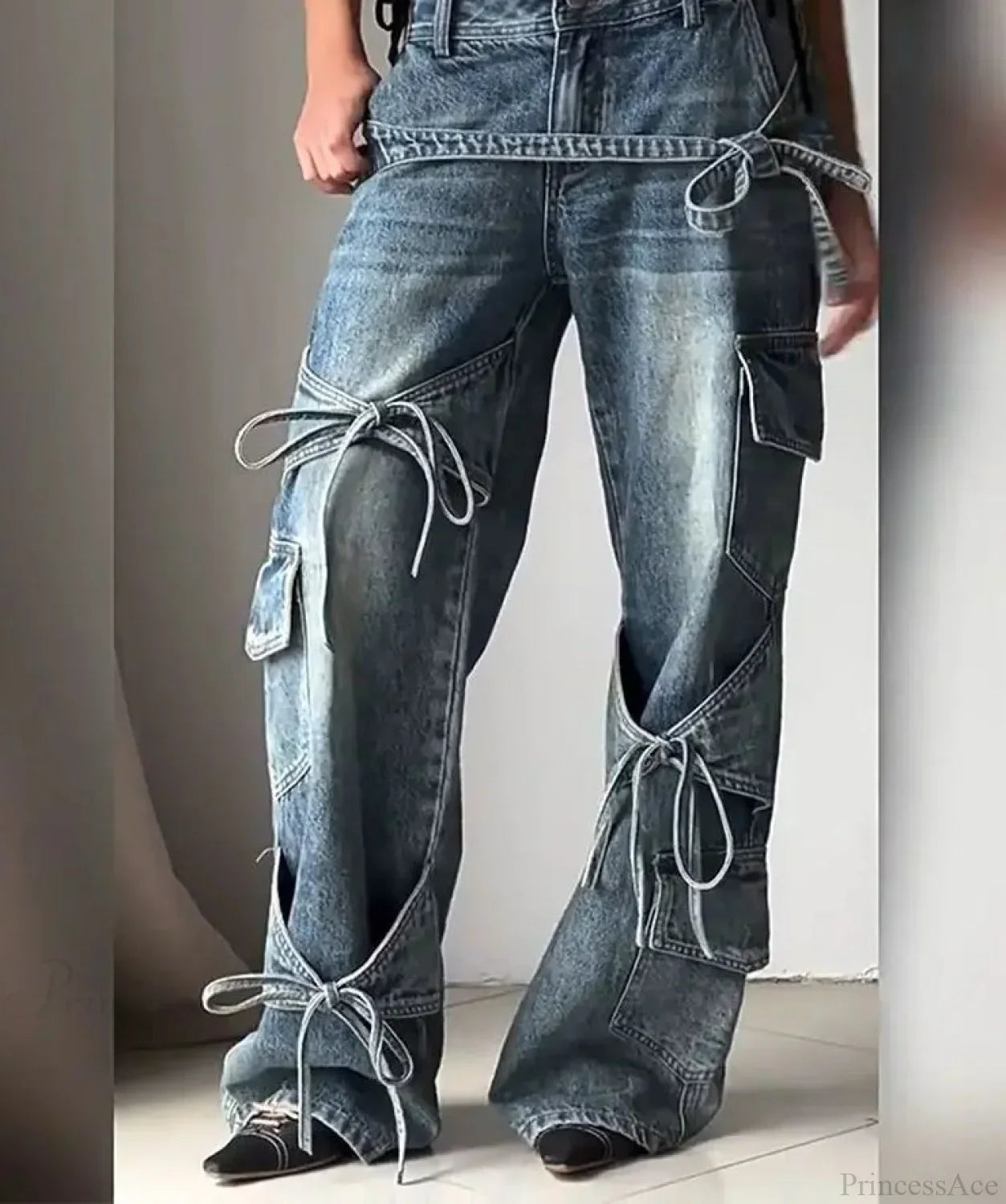 Tie-up Mysterious Denim Pant image 1