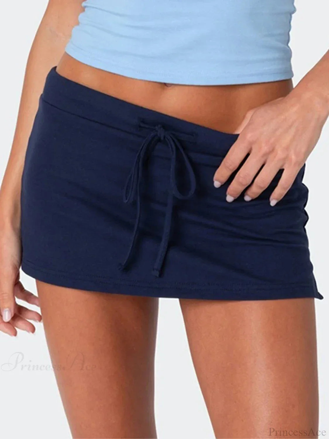 Tie Waist Side Slit Pencil Skirt image 3