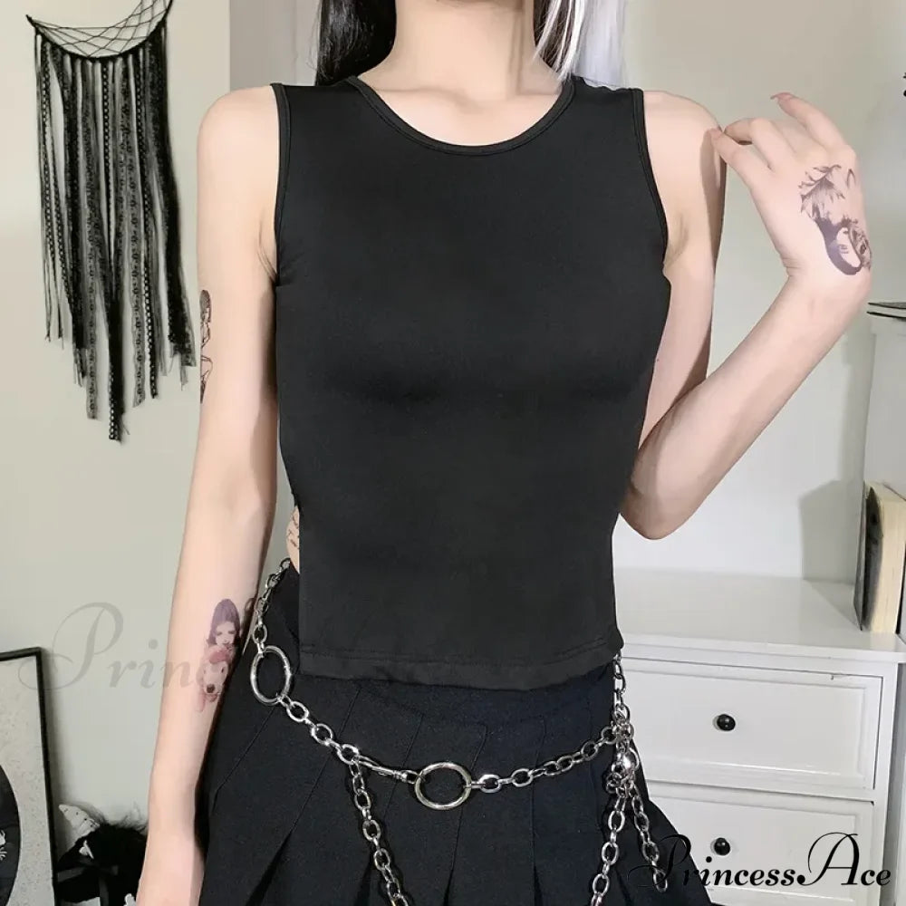 Tied Backless Solid Sleeveless Crop Summer Sexy Skinny Simple Trim Outfits Mock Neck Basic Tank top image 5