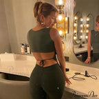 Tied Backless Solid Sleeveless Crop Summer Sexy Skinny Simple Trim Outfits Mock Neck Basic Tank top image 9