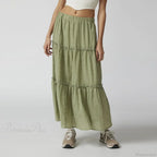 Tiered Bohemian Frill Trim Skirt image 3