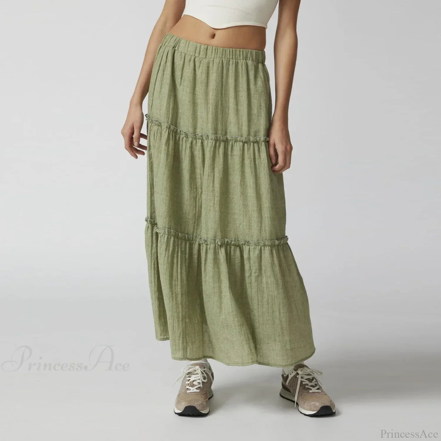 Tiered Bohemian Frill Trim Skirt image 3