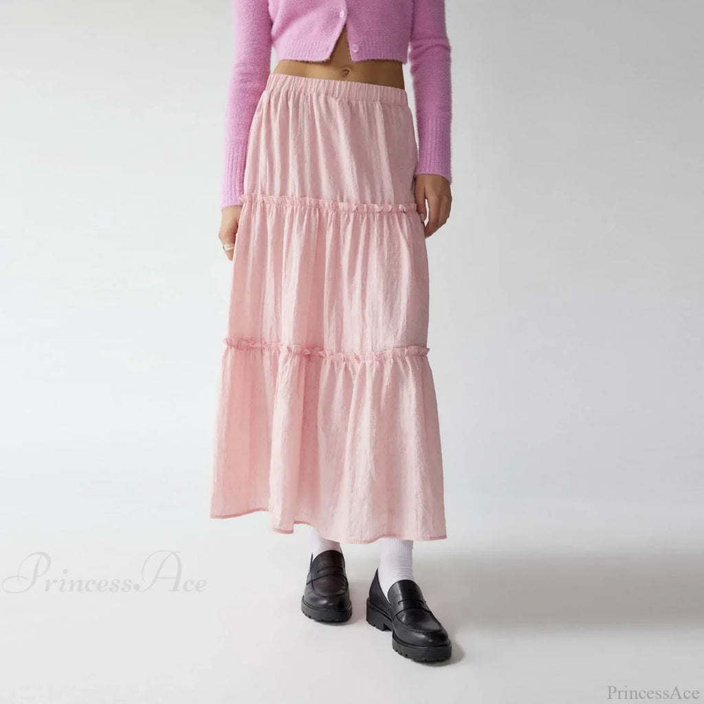 Tiered Bohemian Frill Trim Skirt image 1