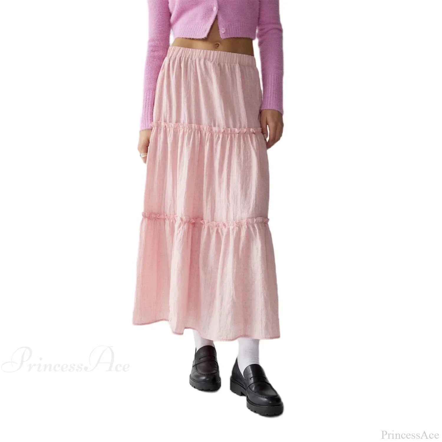 Tiered Bohemian Frill Trim Skirt image 8