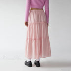 Tiered Bohemian Frill Trim Skirt image 2