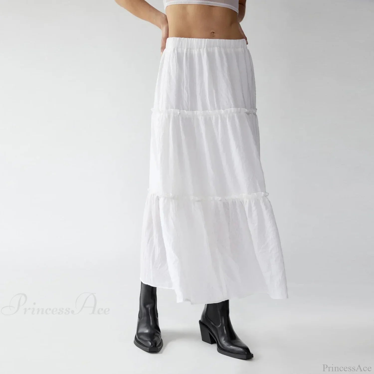 Tiered Bohemian Frill Trim Skirt image 6