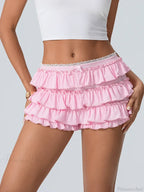 Tiered Ruffled Elastic Waist Short image 2