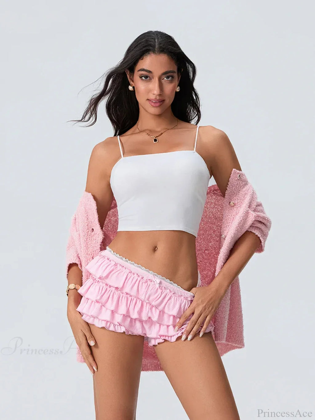 Tiered Ruffled Elastic Waist Short image 6