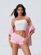 Tiered Ruffled Elastic Waist Short image 6