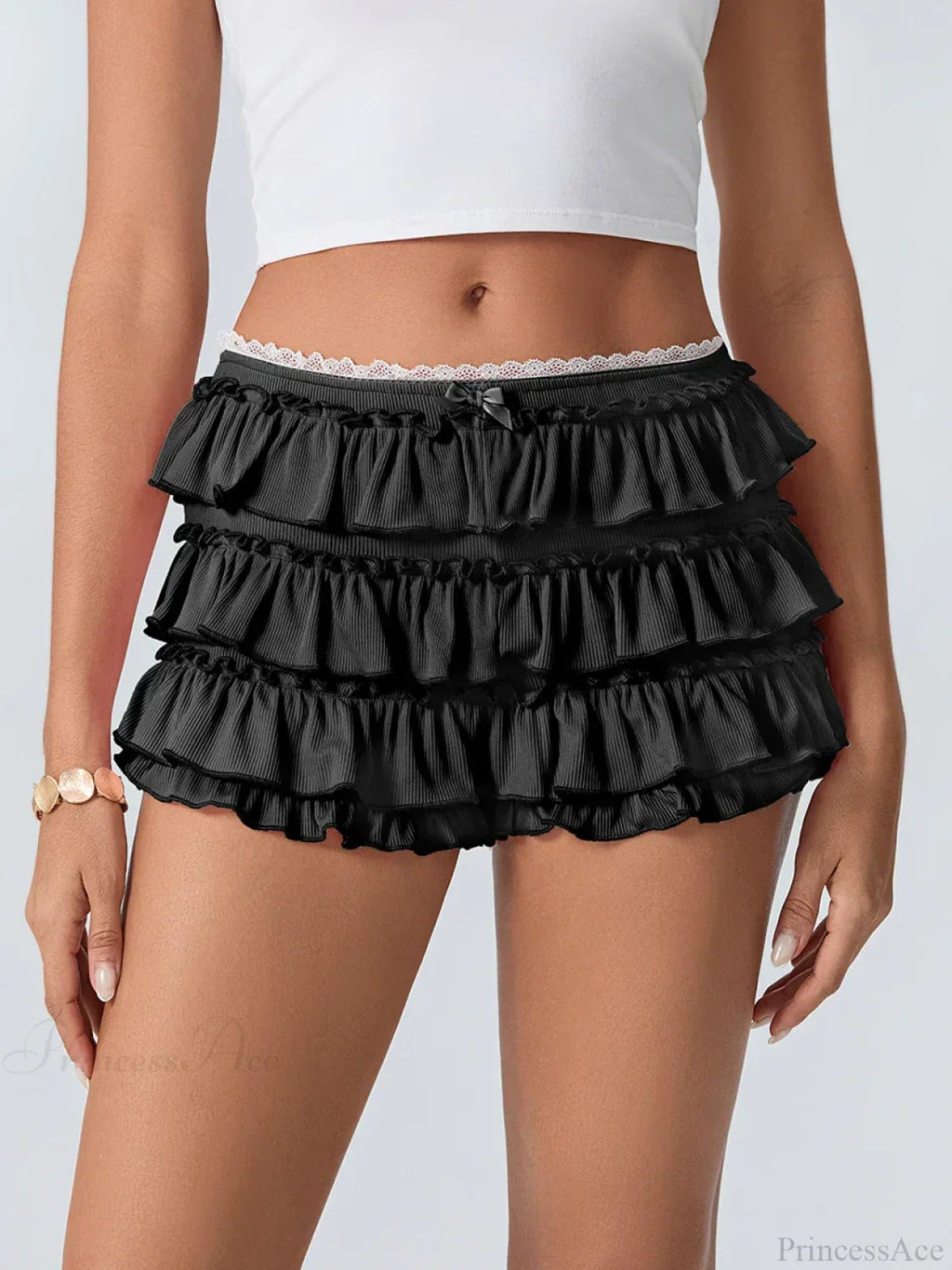 Tiered Ruffled Elastic Waist Short image 7