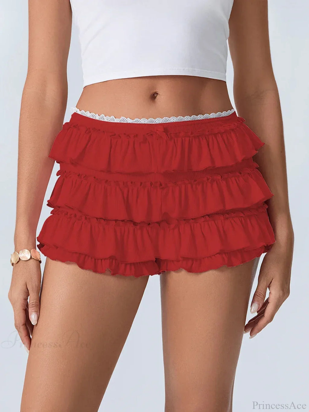 Tiered Ruffled Elastic Waist Short image 8