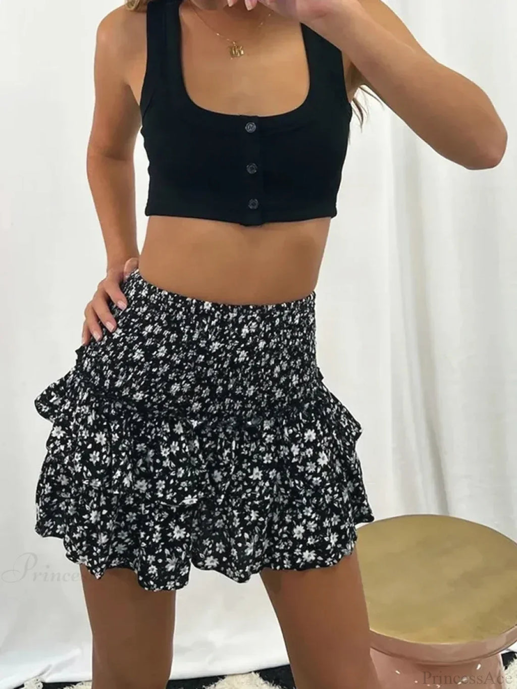 Tiered Ruffled Fairy Style Skirt image 2