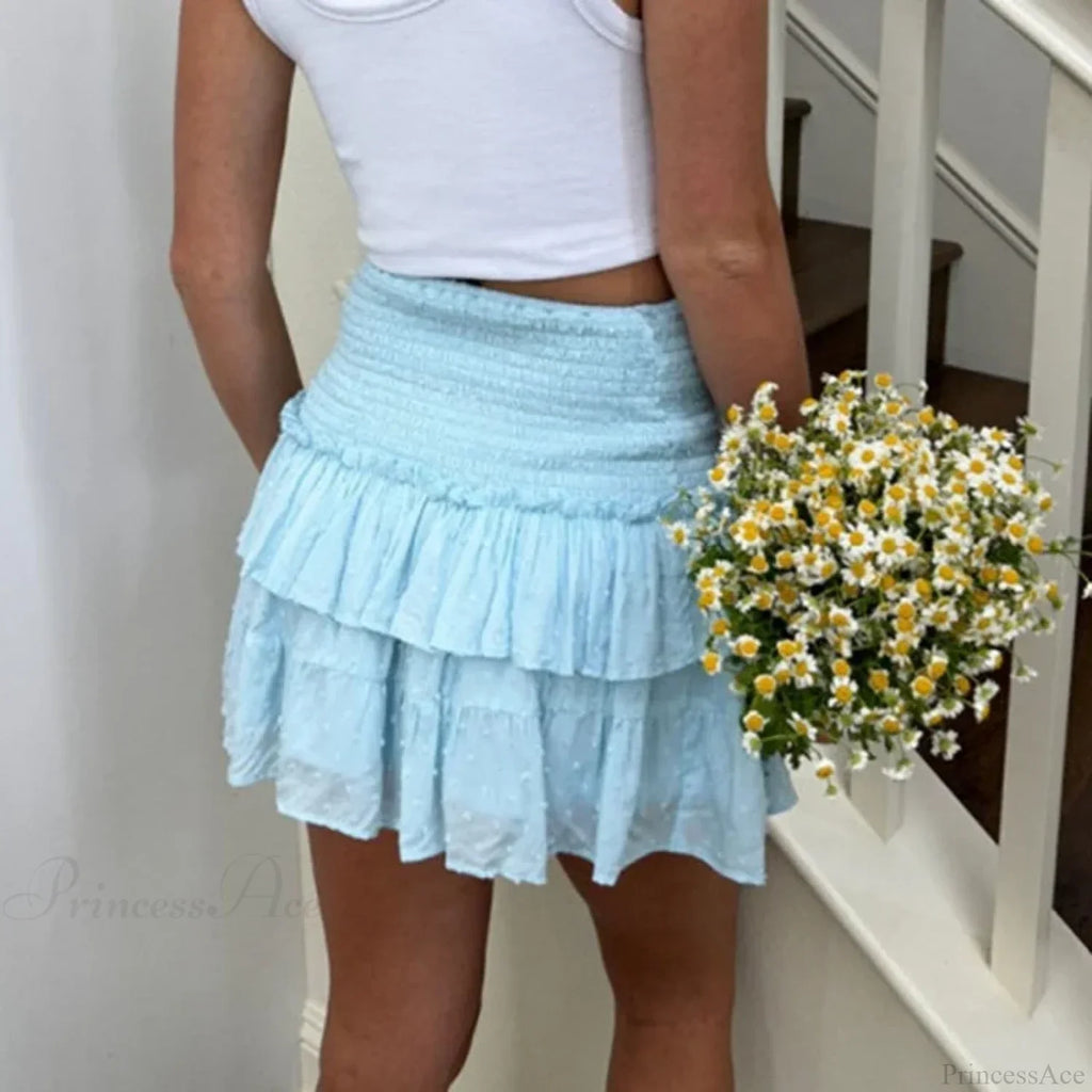 Tiered Ruffled Flowy Skirt image 4