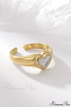 Titanium Steel Fashion Romantic Heart Rings image 2