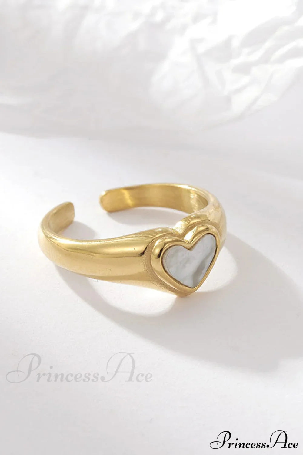 Titanium Steel Fashion Romantic Heart Rings image 2