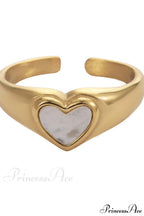 Titanium Steel Fashion Romantic Heart Rings image 4