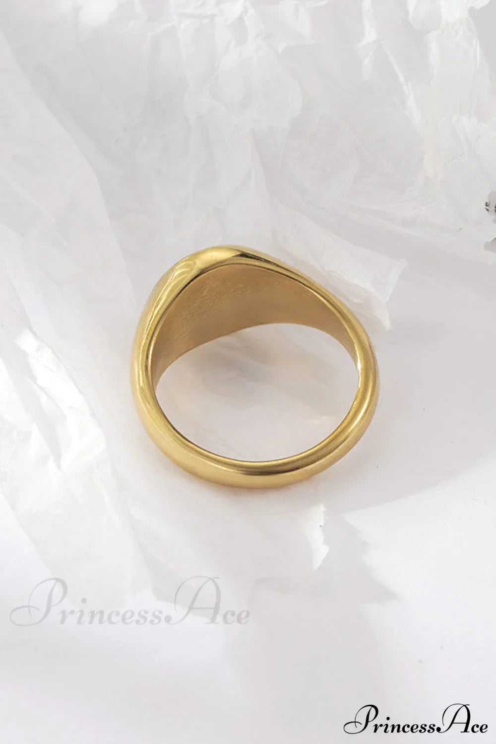 Titanium Steel Natural Opal Closed Rings image 3