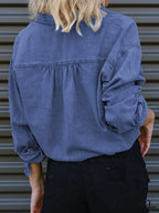 Top with Tie Denim Detail image 6