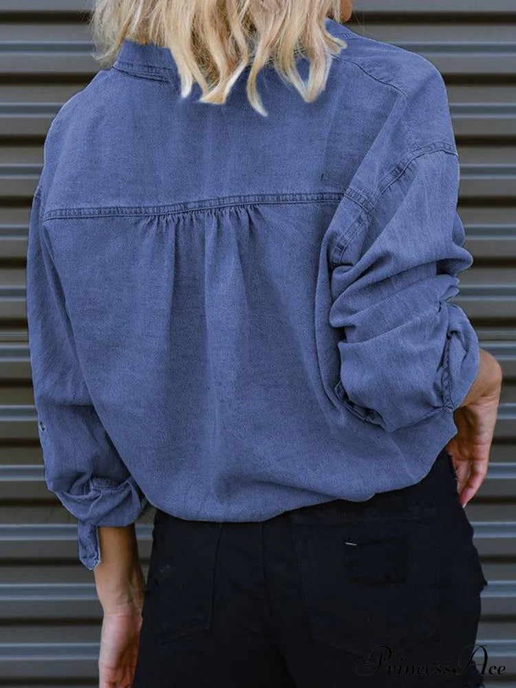 Top with Tie Denim Detail image 6
